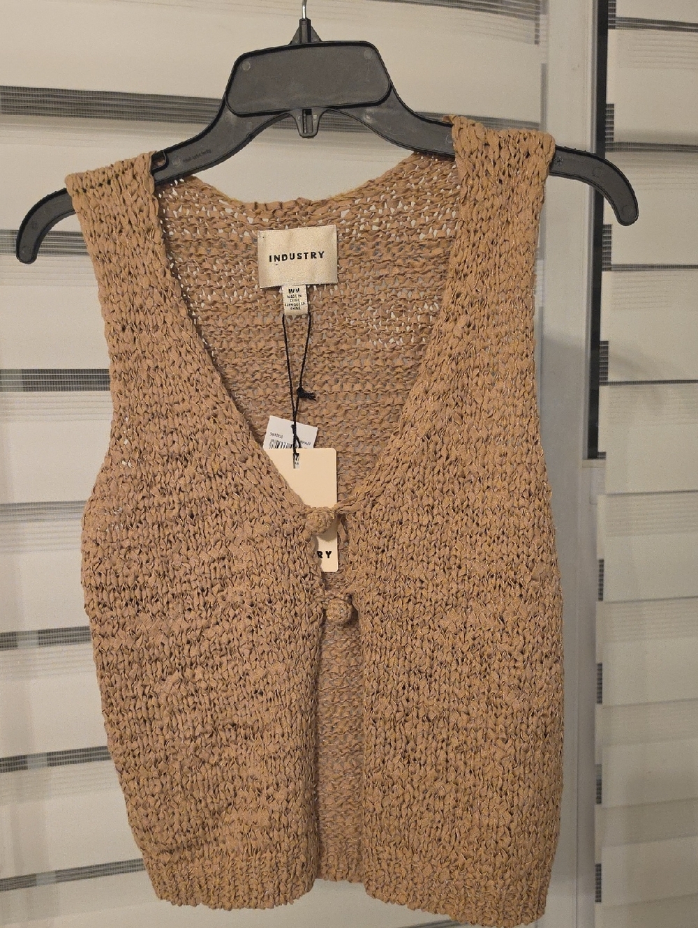 INDUSTRY Crochet Knit Sleeveless Vest Top Size M